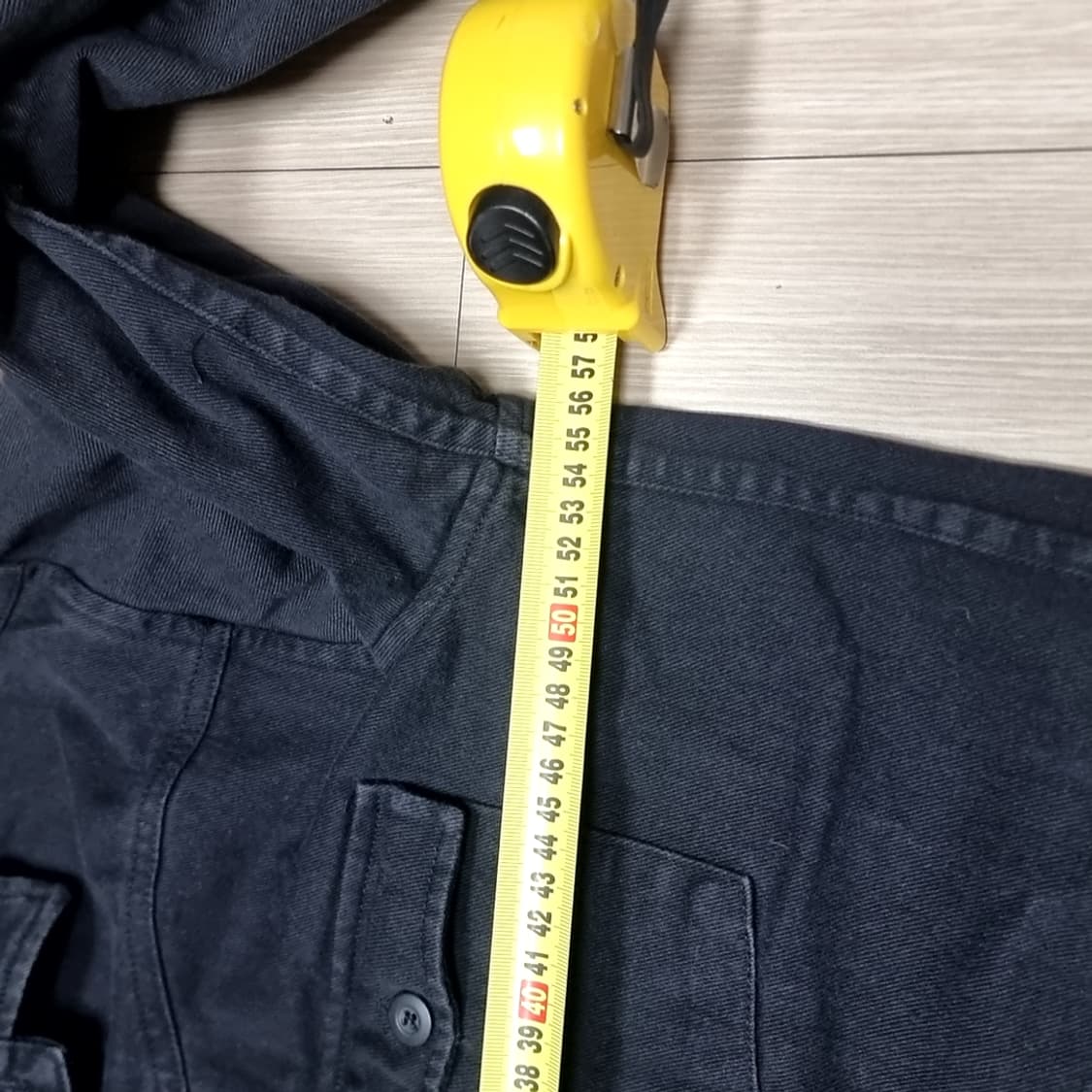 오프화이트 블랙 데님 셔츠 남방(100) 상품이미지7