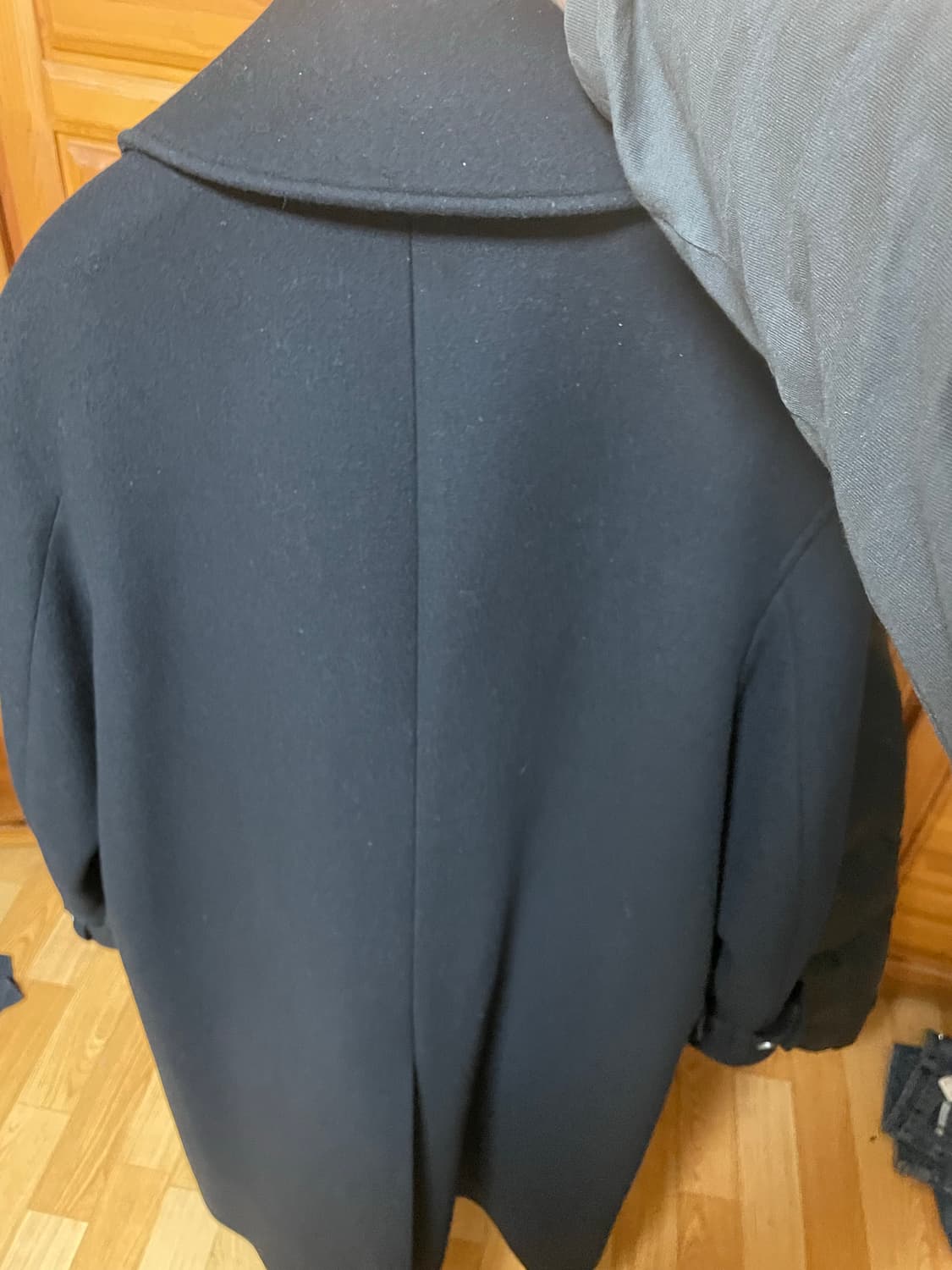 [1사이즈] 라벨아카이브 프리미엄 울 더블 브레스티드 코트 블랙 상품이미지10