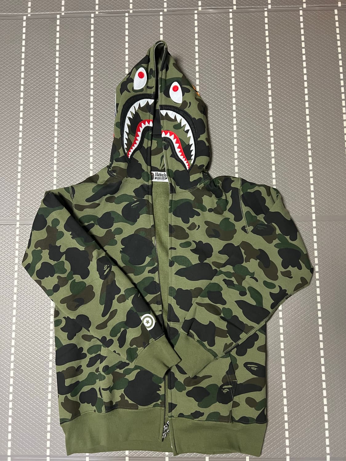 베이프 녹계 후드집업 / L 상품이미지1