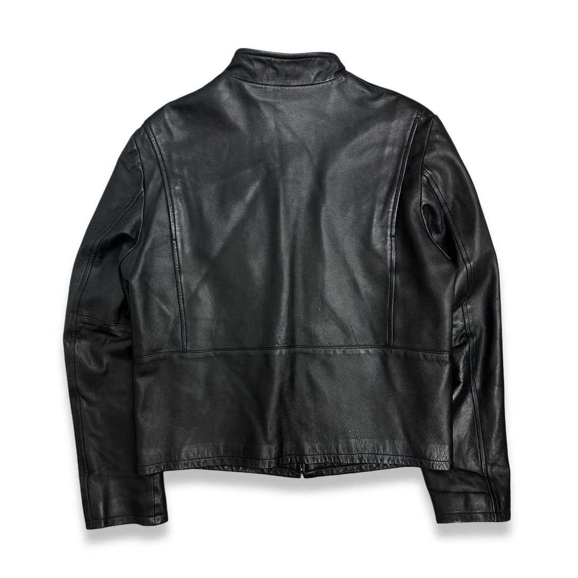 00s ARMANI JEANS 라이더 레더 자켓 L 상품이미지2