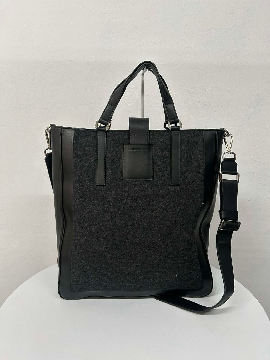 티파니앤코 가죽 울 투웨이 빅 토트백 크로스 겸 숄더백 상품이미지4