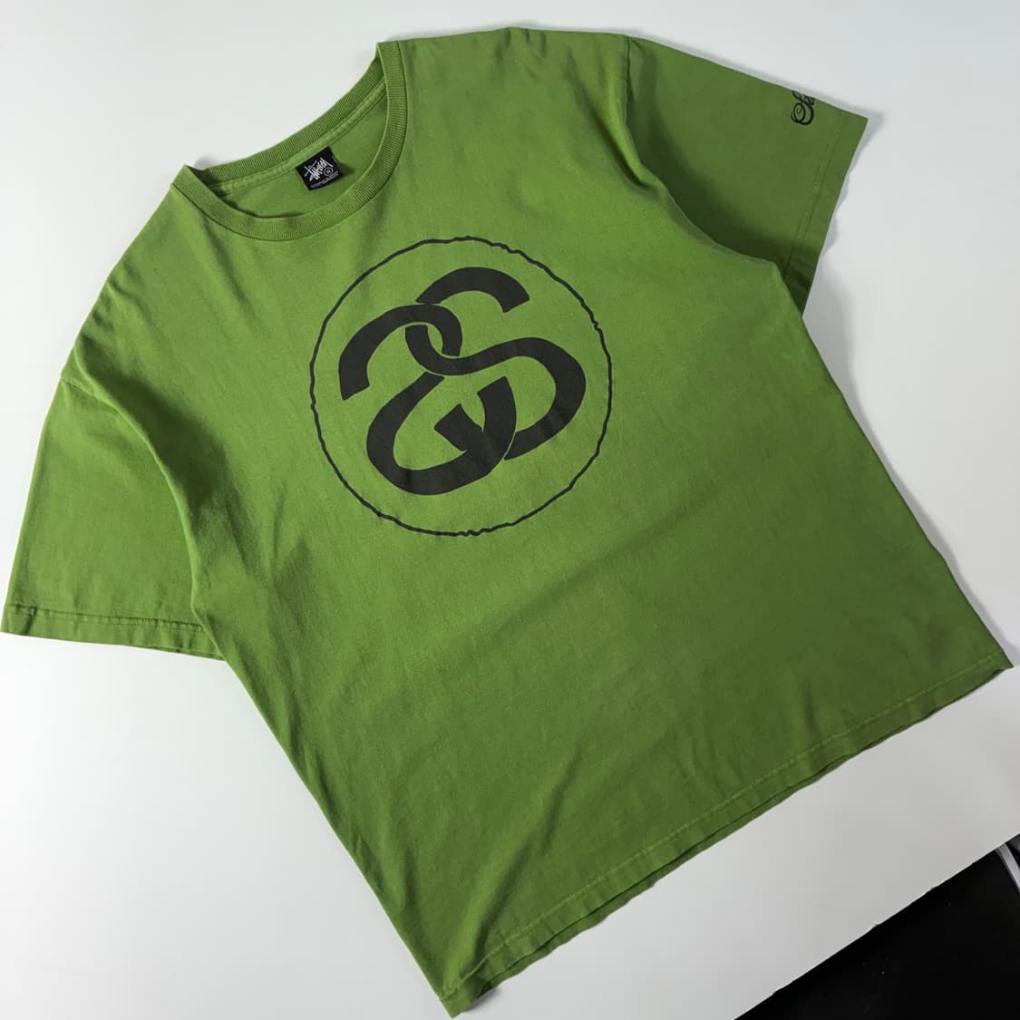 Stussy  스투시 코튼 스탁 링크 그린 반팔 티셔츠  상품이미지2