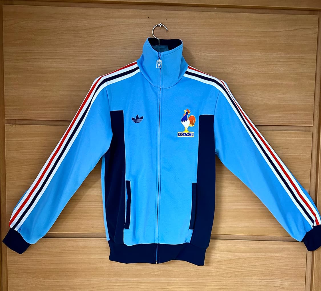 (1회착용) 아디다스 프랑스 삼선 져지 하늘색 90 상품이미지1