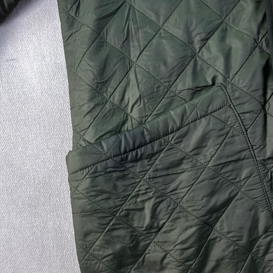 105 바버인터네셔널 90s 카키 퀄팅 자켓 상품이미지6