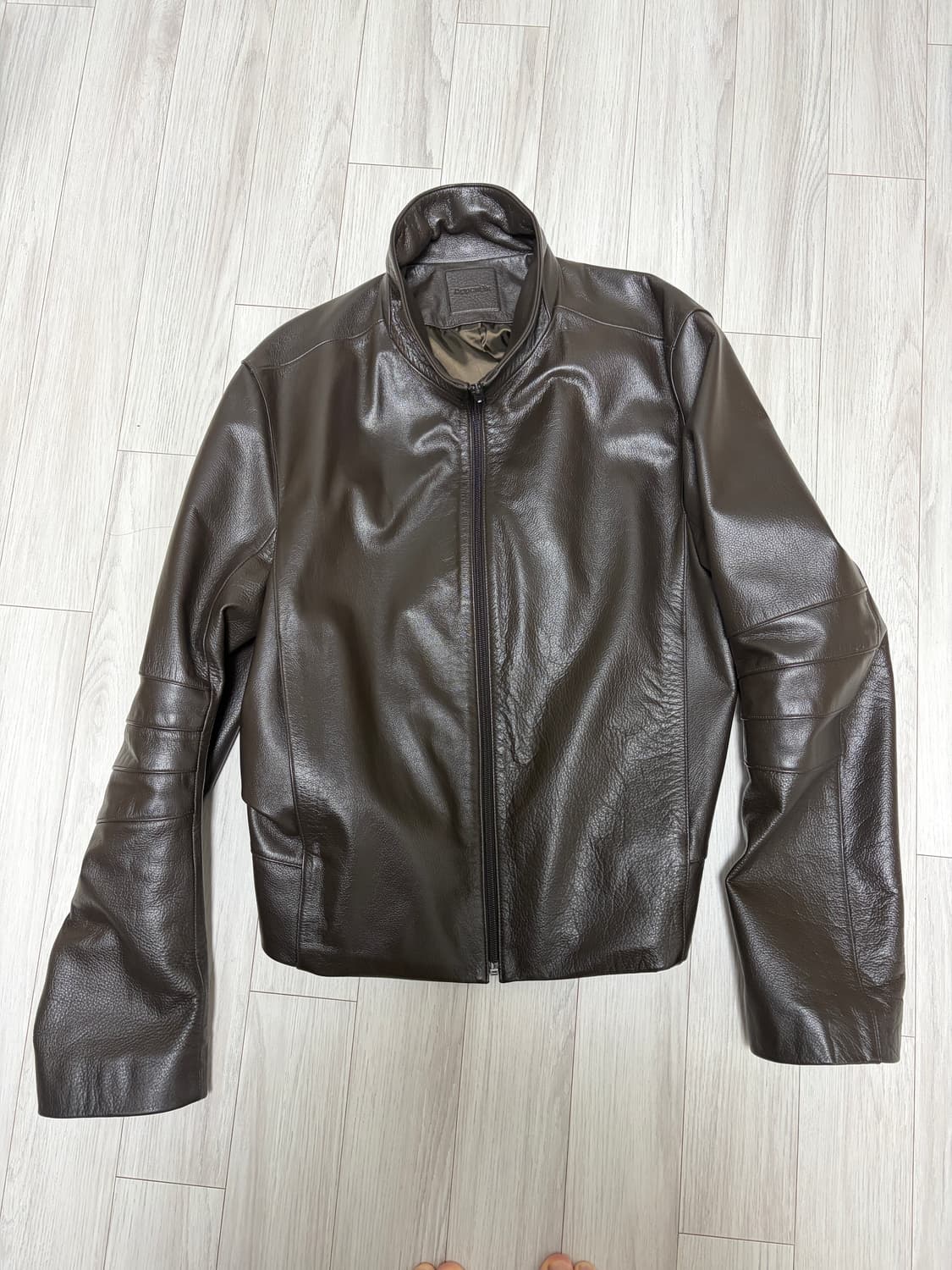 머듈 레더자켓 브라운 3사이즈 상품이미지1