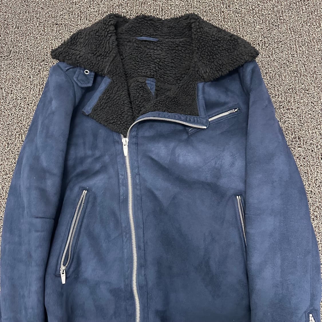 ZARA 자라 스웨이드 무스탕 라이더 자켓 점퍼 L 상품이미지2