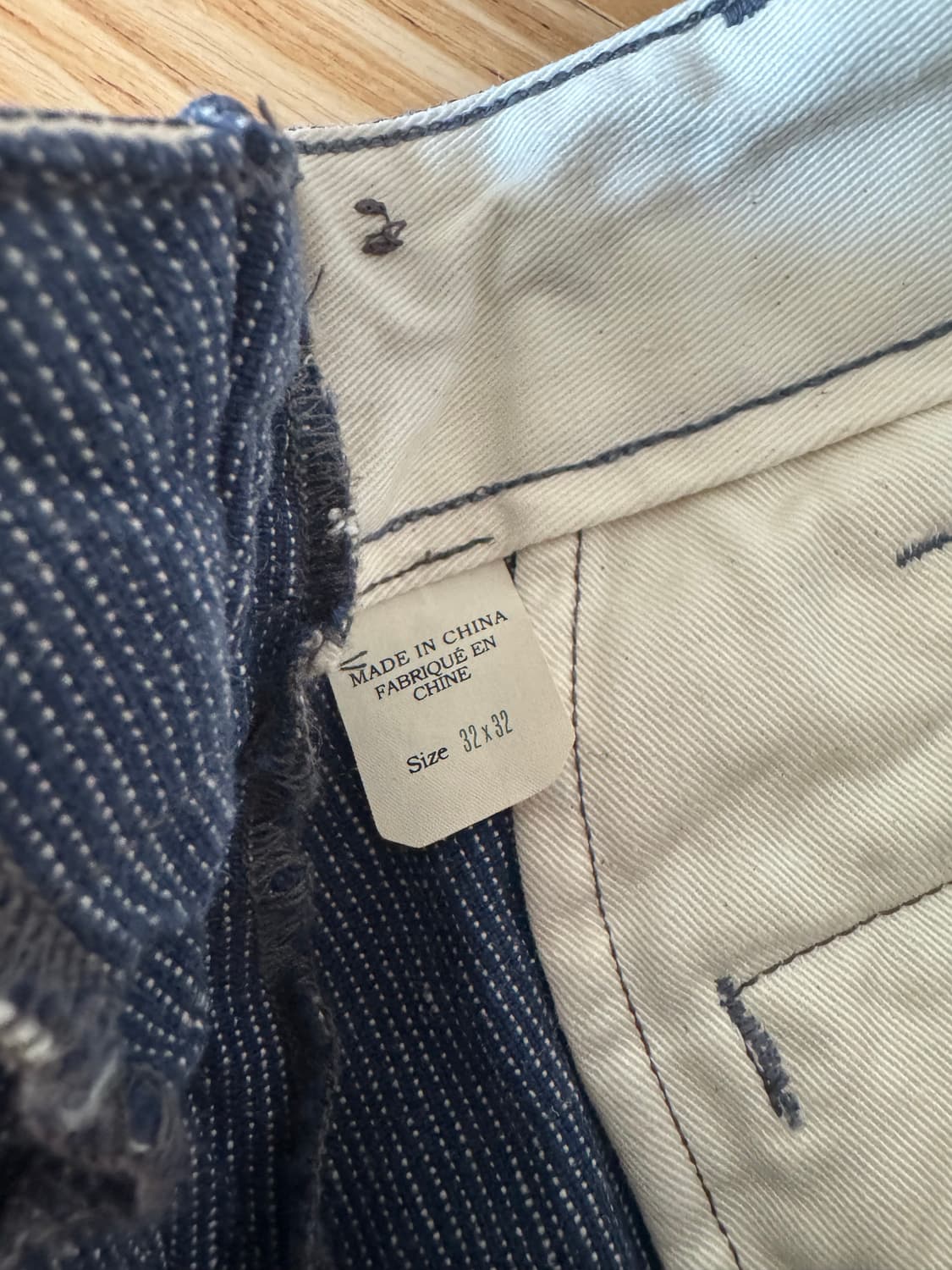 RRL 더블알엘 인디고 블루 와바시 오피서 팬츠 32 상품이미지5