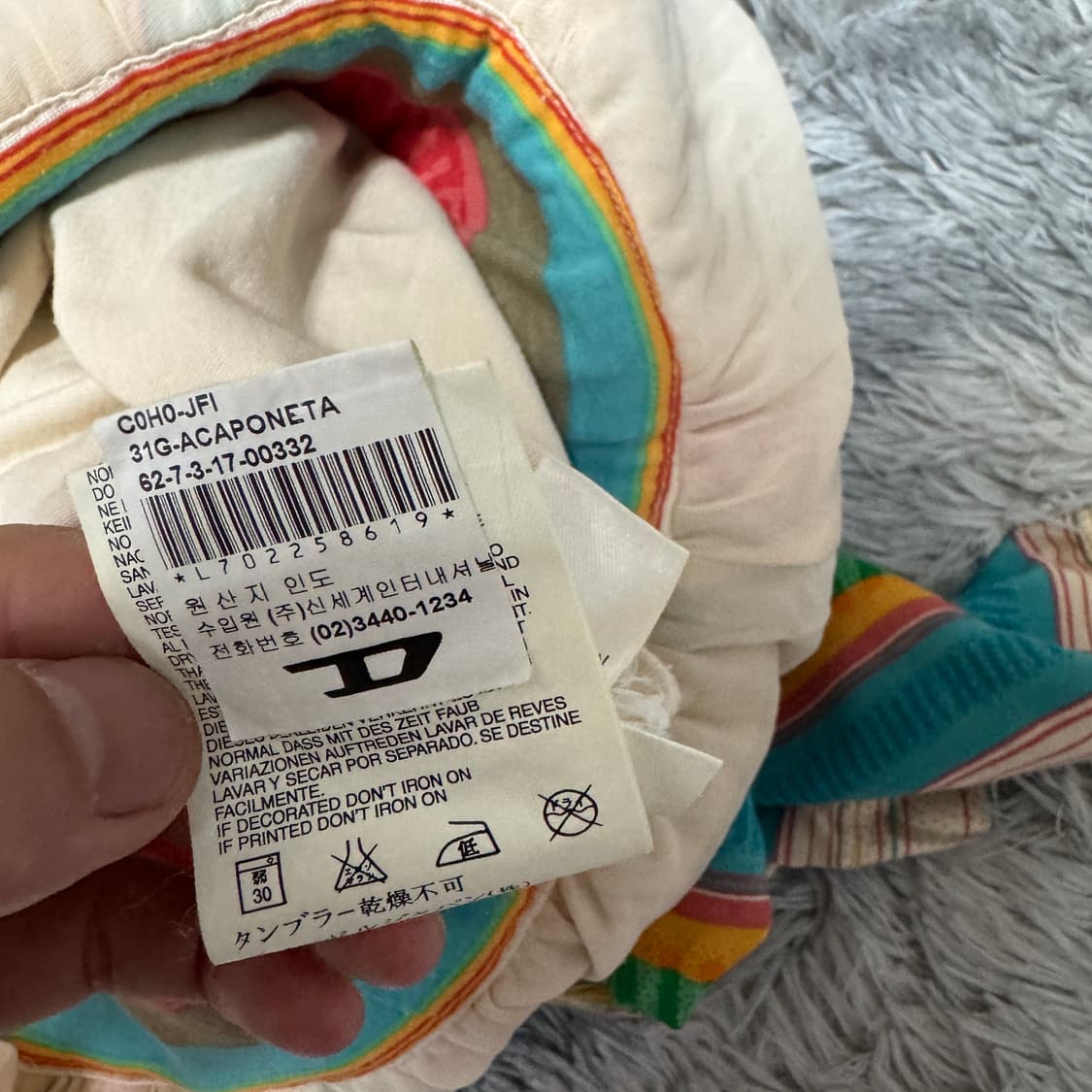 디젤  비스코스 에스닉 원피스 여성 XS사이즈 백화점택  상품이미지6