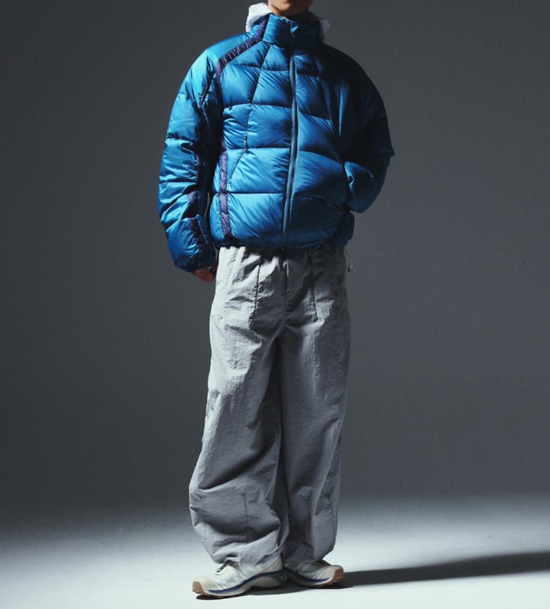 L 새제품) 트래블 덕 다운 80:20 패딩 사파이어 블루 체감 105 상품이미지8