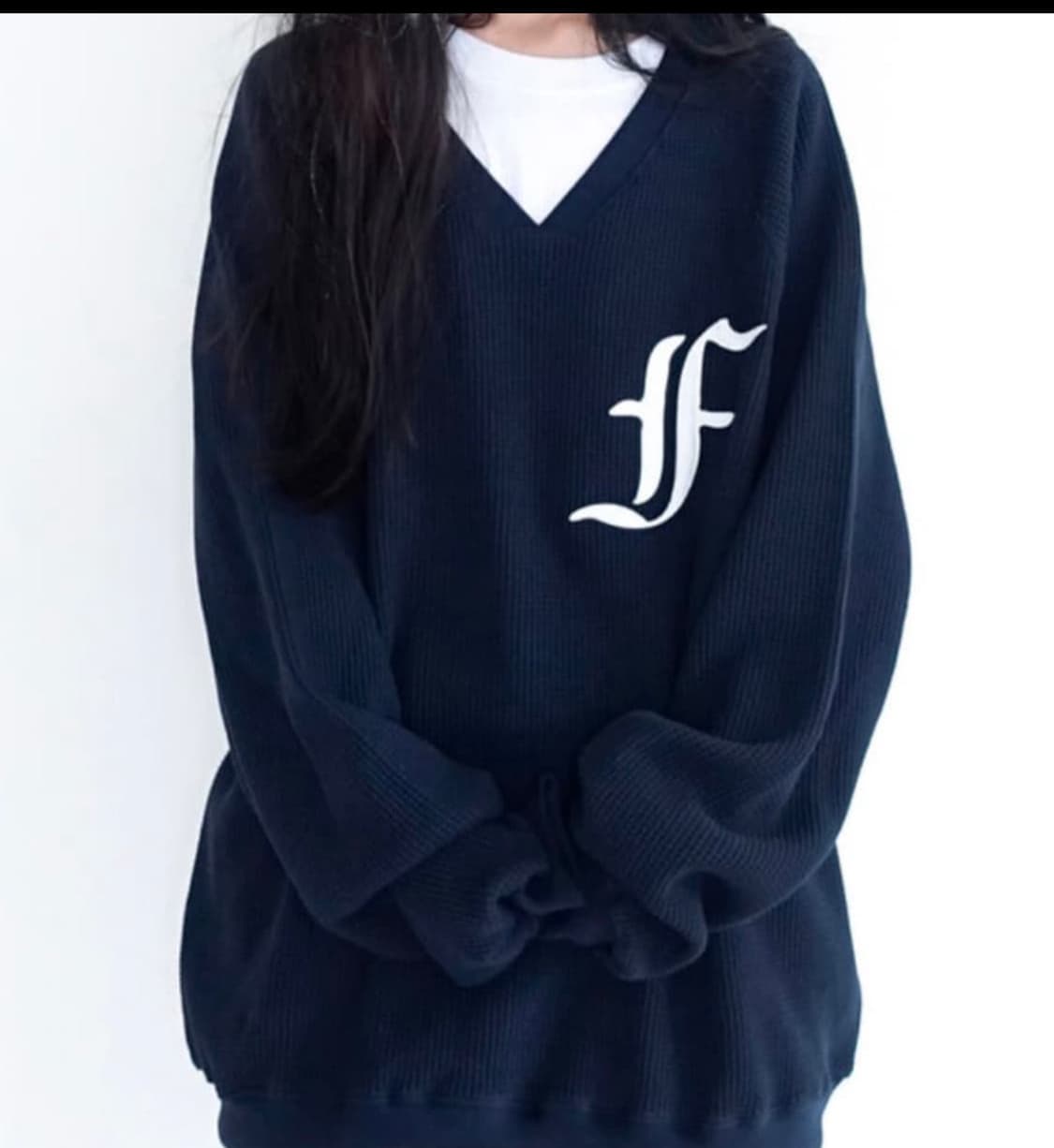 샵페어리 와플니트 맨투맨waffle boxy MTM새상품 상품이미지1