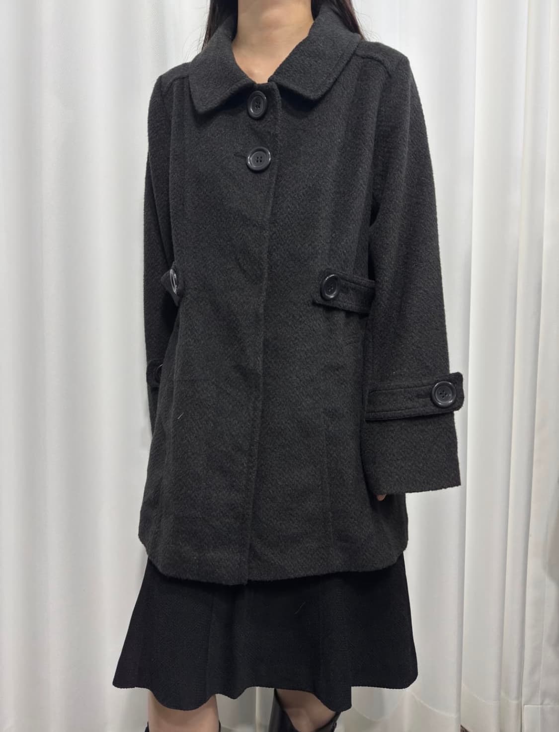 sans fin gray button coat 상품이미지3