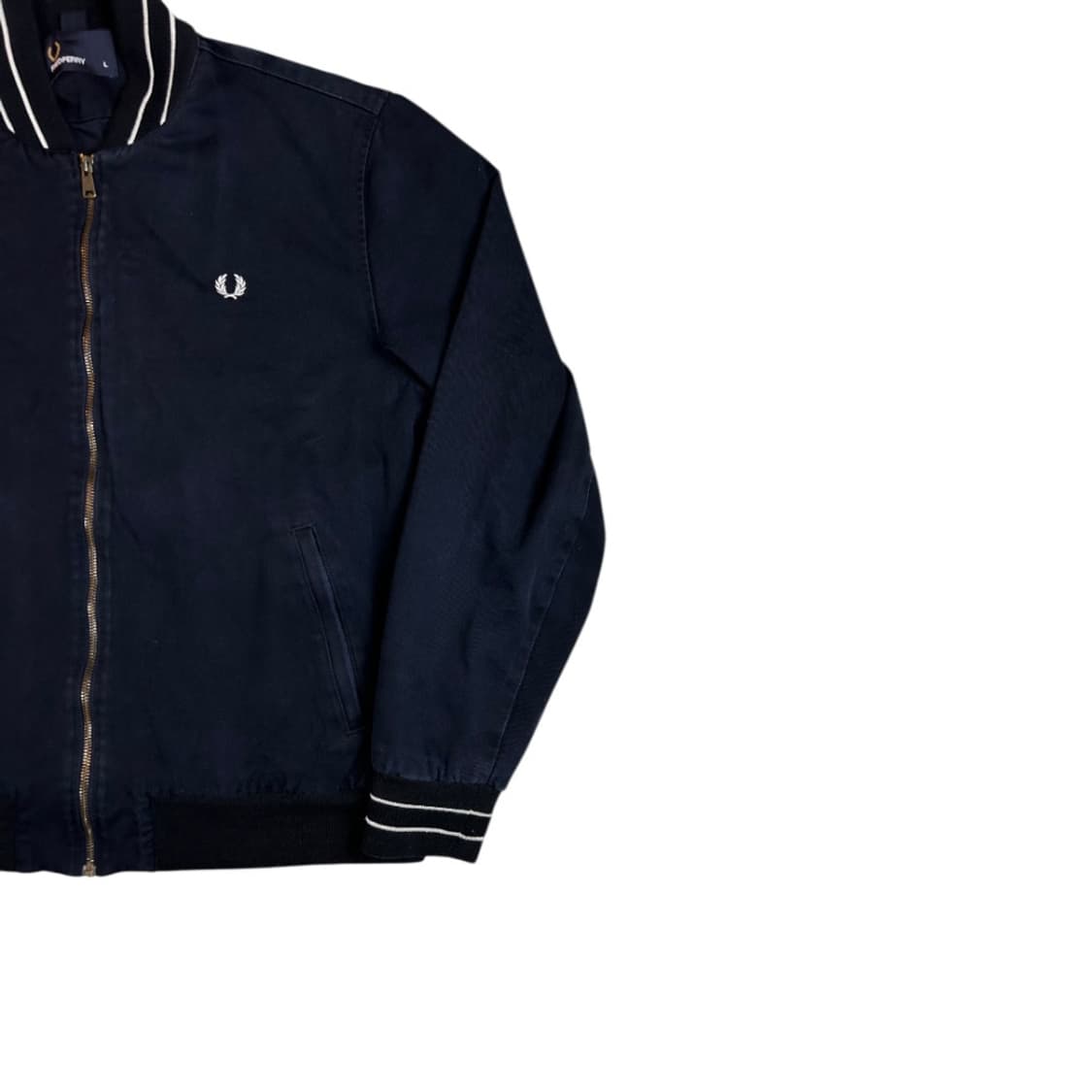 (L) 프레드페리 네이비 클래식 로고 블루종 OJ-002 상품이미지3