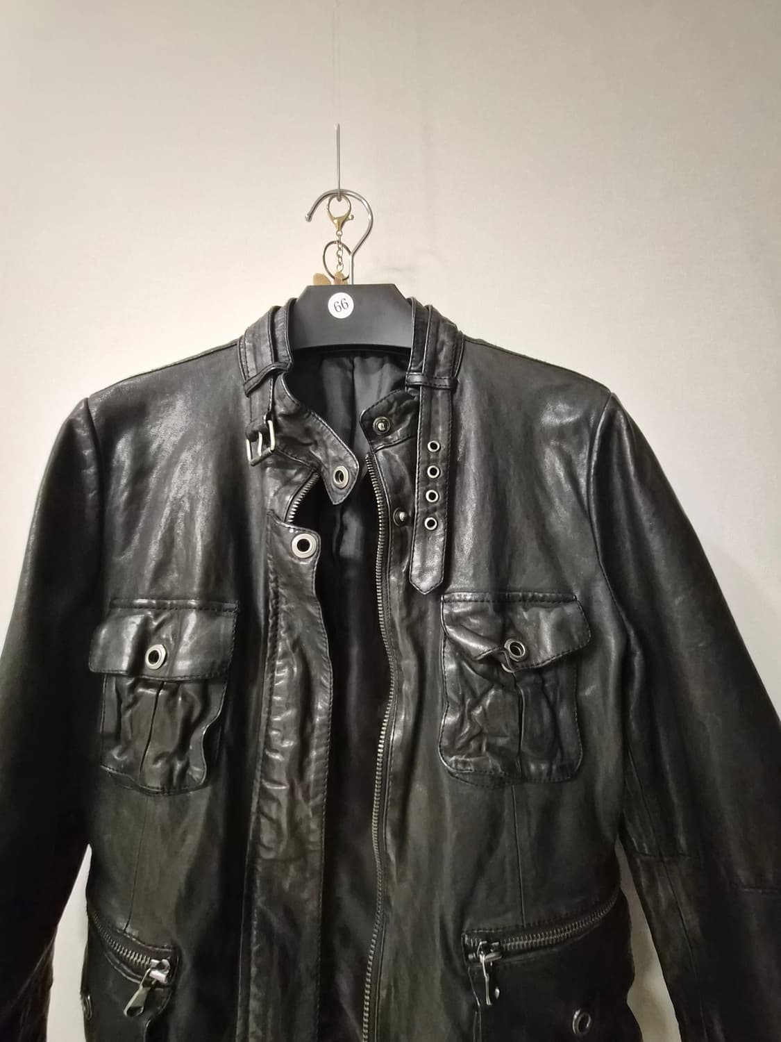 이태리 양가죽 100% FRIENDS 블랙 레더 자켓  상품이미지3