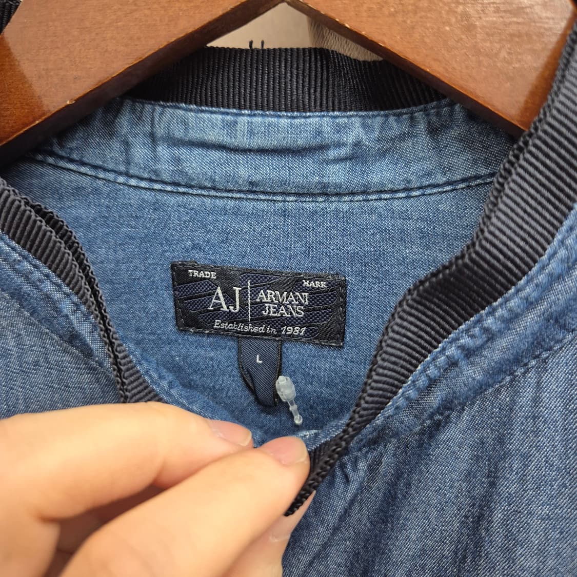 알마니 데님 스타일 코튼 셔츠 100 상품이미지3