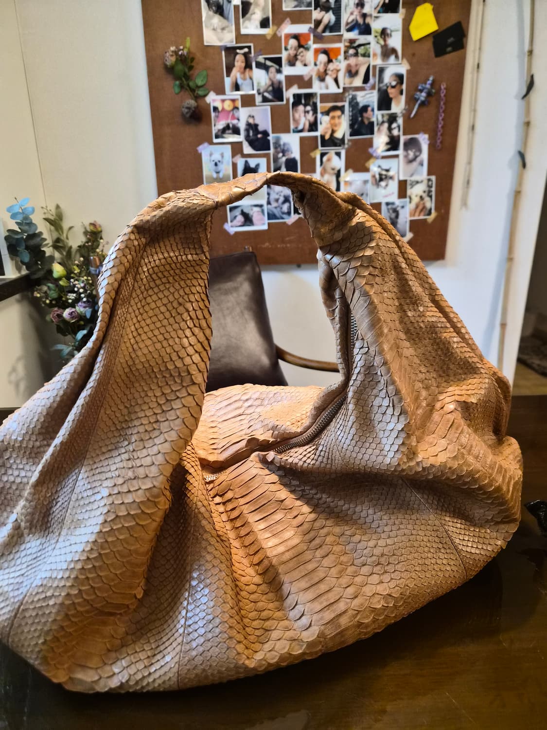 리얼 뱀피 호보빅백 상품이미지5