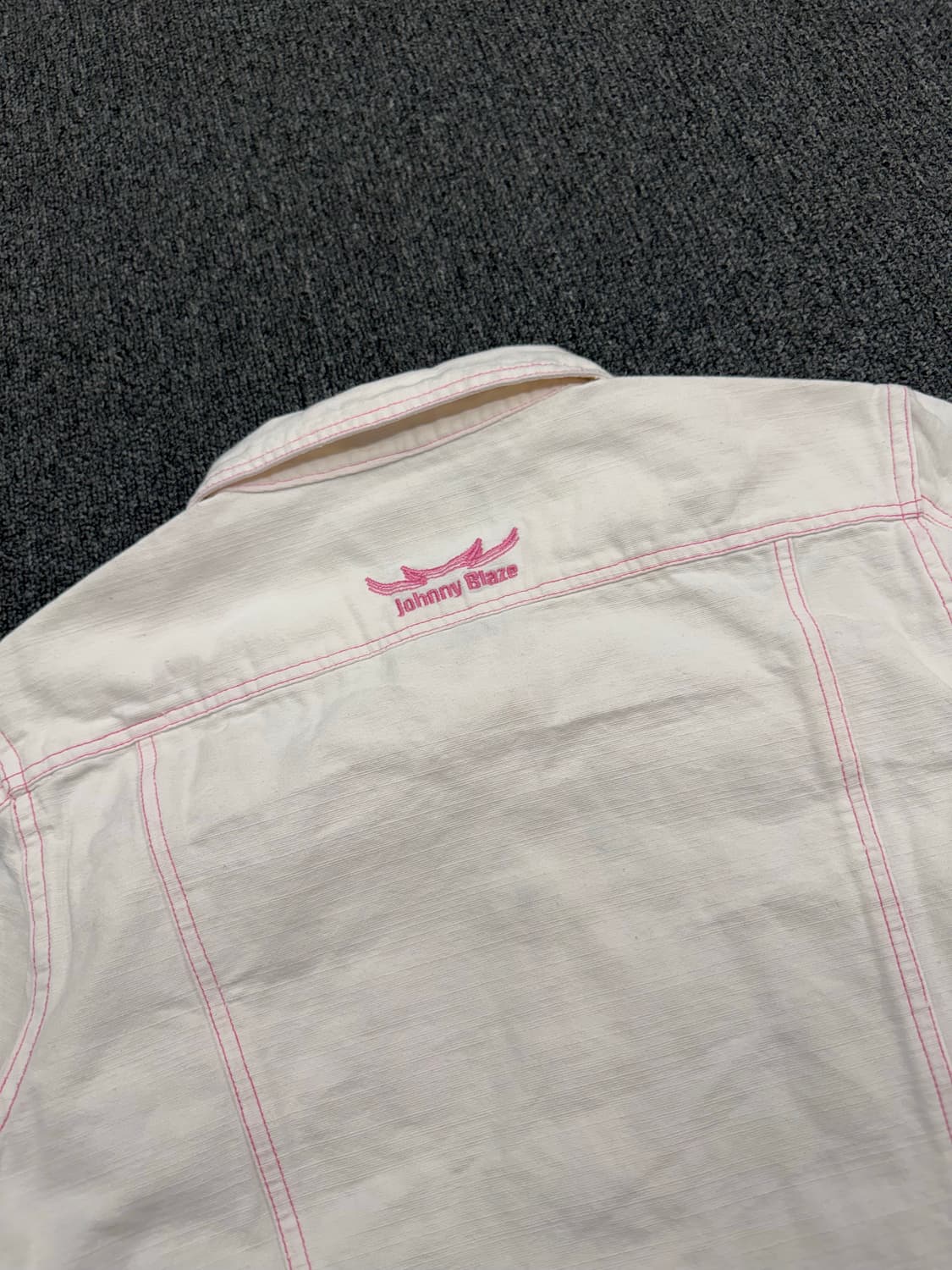 Johnny Blaze 빈티지 여성 y2k 핑크스티치 화이트데님 상품이미지5