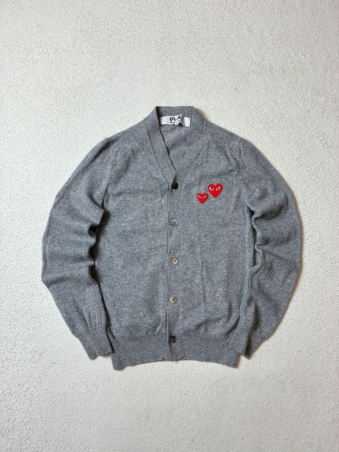 꼼데가르송 더블 하트 로고 니트 가디건 PN7258 상품이미지1