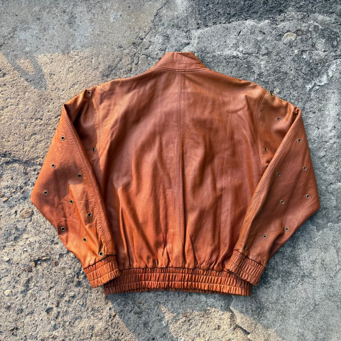 빈티지 멀티 아일렛 레더 자켓 상품이미지3