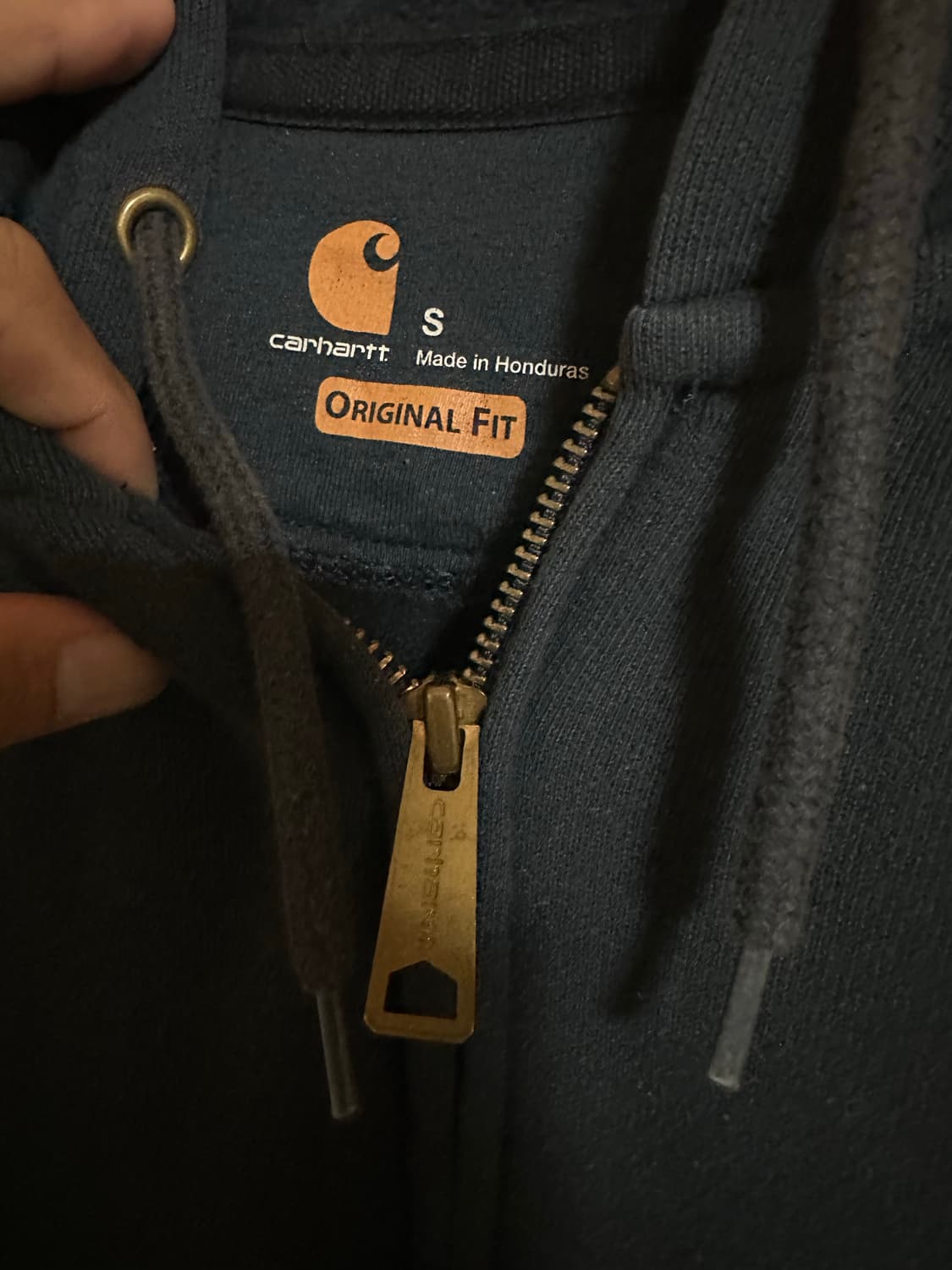 칼하트 남성 후드집업 네이비 S 판매 상품이미지3