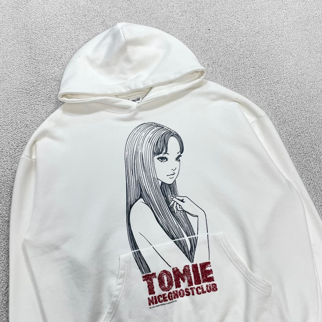 나이스고스트클럽 x 이토준지 토미에 후드티 화이트 상품이미지2
