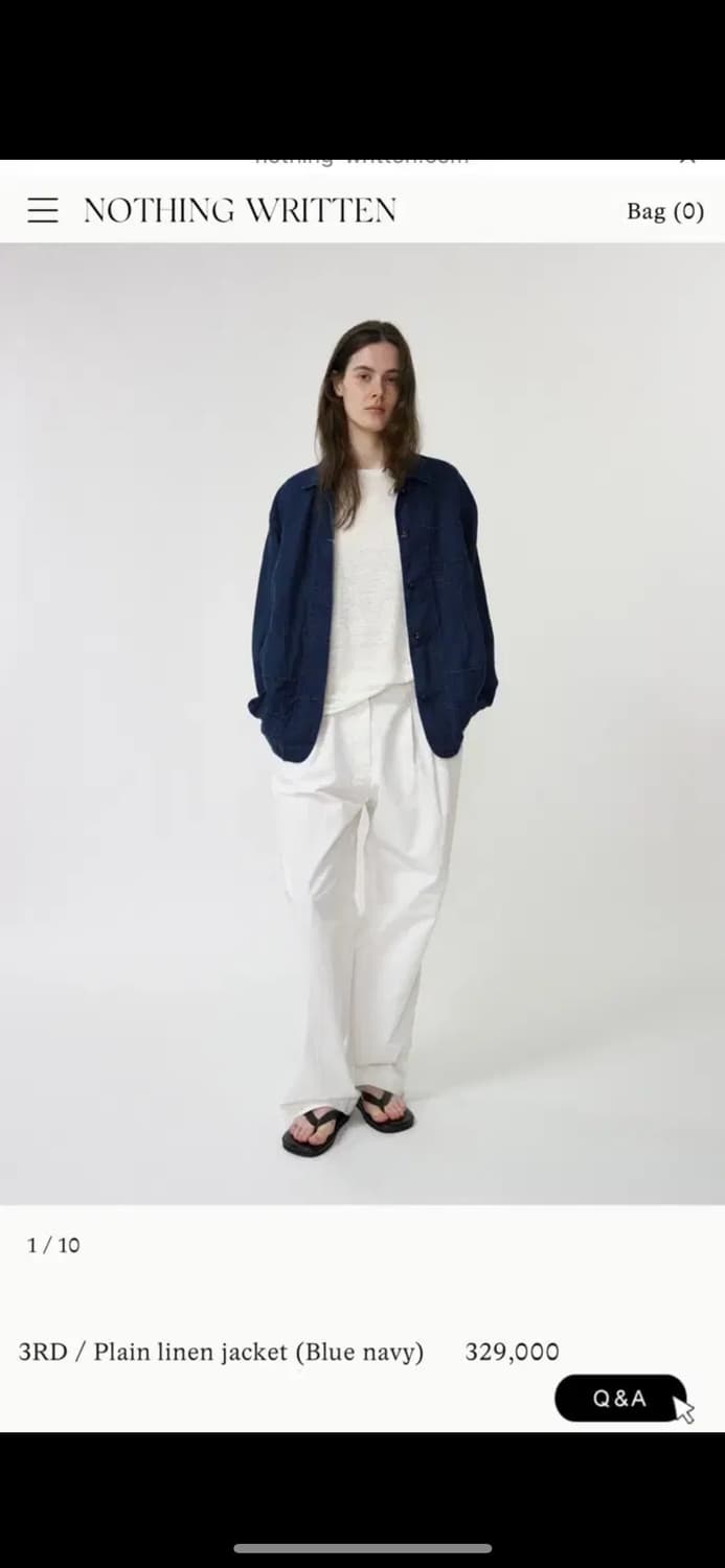 낫띵리튼 Plain linen jacket (Blue navy) 상품이미지1