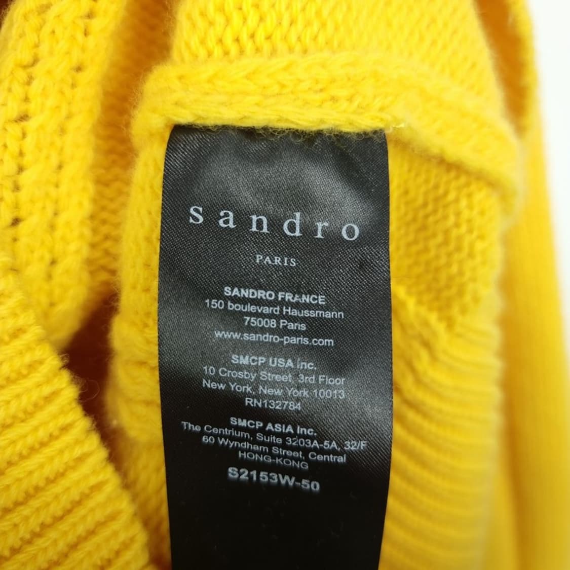 [산드로] 크루넥 니트 머스타드 M20007 상품이미지8