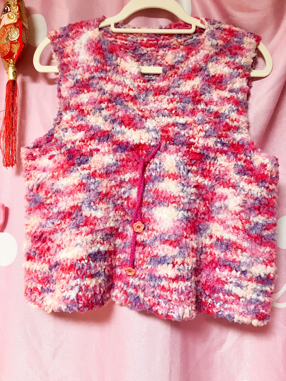 jpn 폼폼 니트 조끼 상품이미지1