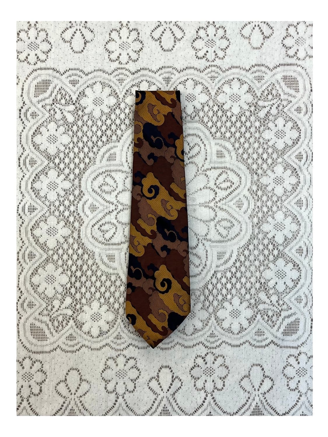 입생로랑 패턴 넥타이 브라운 #csz3130 상품이미지1