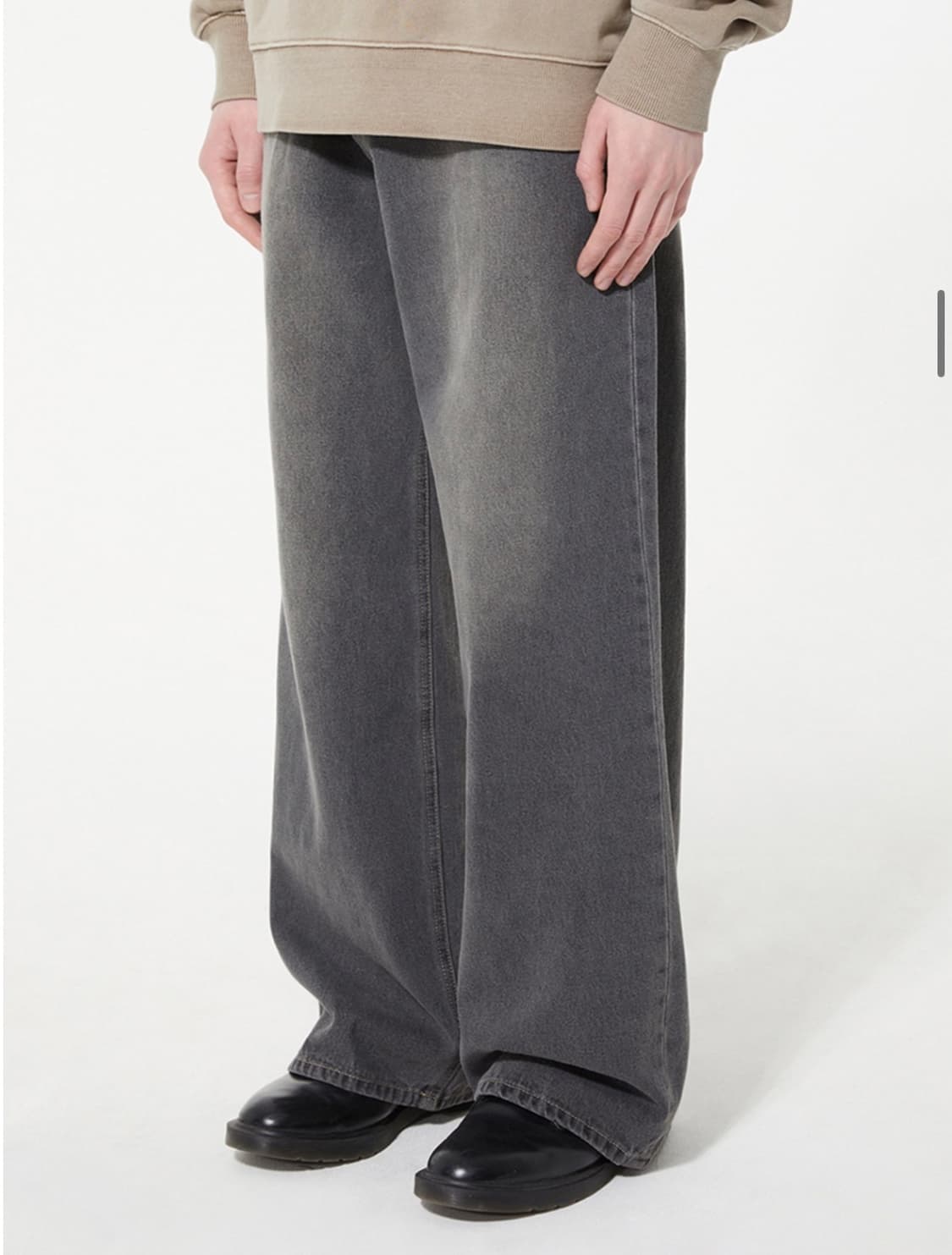 비바스튜디오 WIDE DENIM PANTS [SAND BLACK] M 상품이미지5