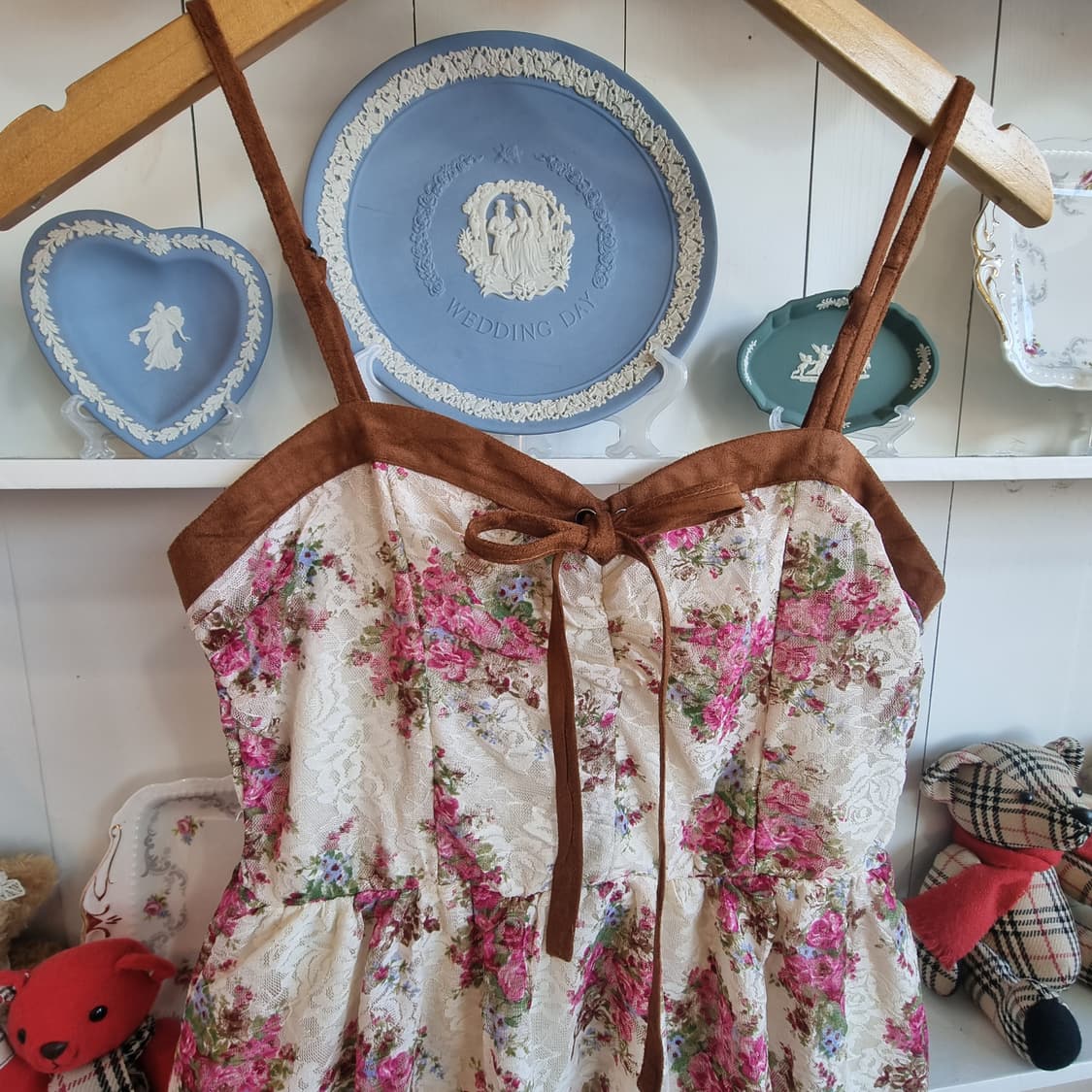 플라워 레이스 스트랩 원피스 상품이미지2