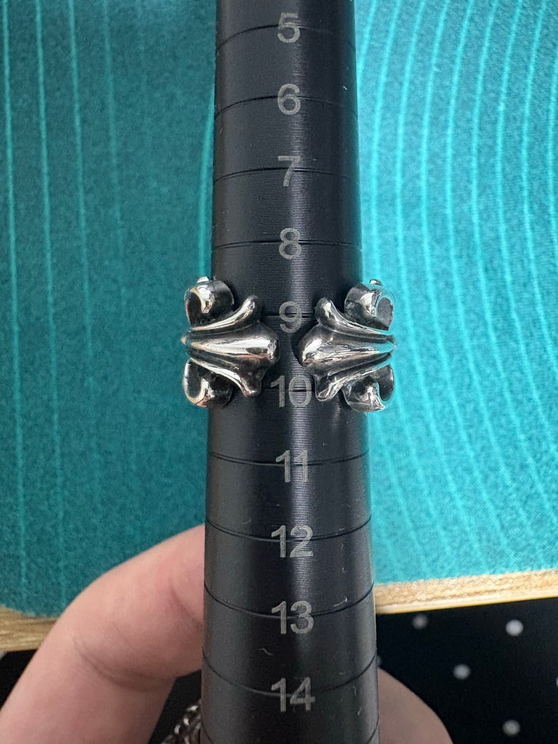 [US5] 크롬하츠 더블 플로럴링 더블 플로랄링 실버 반지 상품이미지5