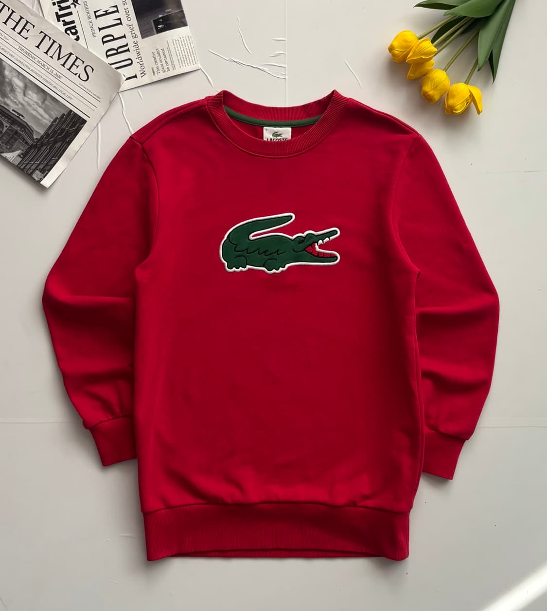 Lacoste 라코스테 빅로고 레드 맨투맨  상품이미지2