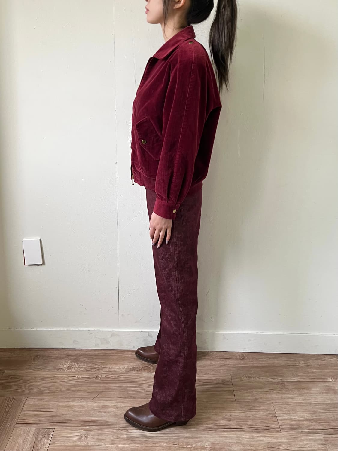 CHARGE 버건디 코듀로이 자켓 상품이미지8