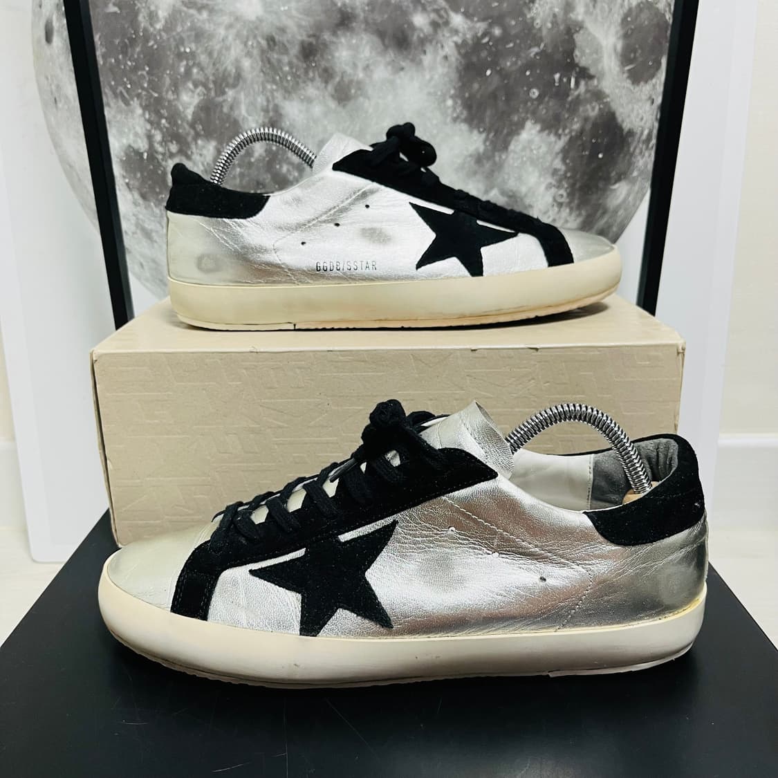 정품 43) 골든구스 실버 블랙 스니커즈 275~280 상품이미지1