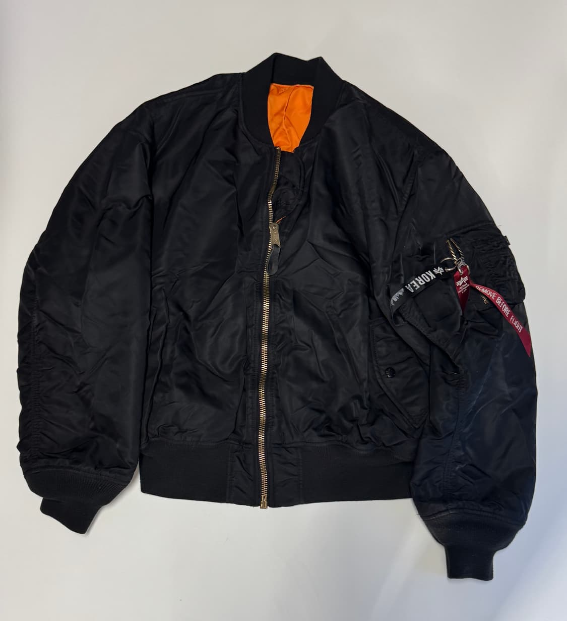 정품!! 알파인더스트리 리버시블 MA-1 항공 점퍼 XL 상품이미지1