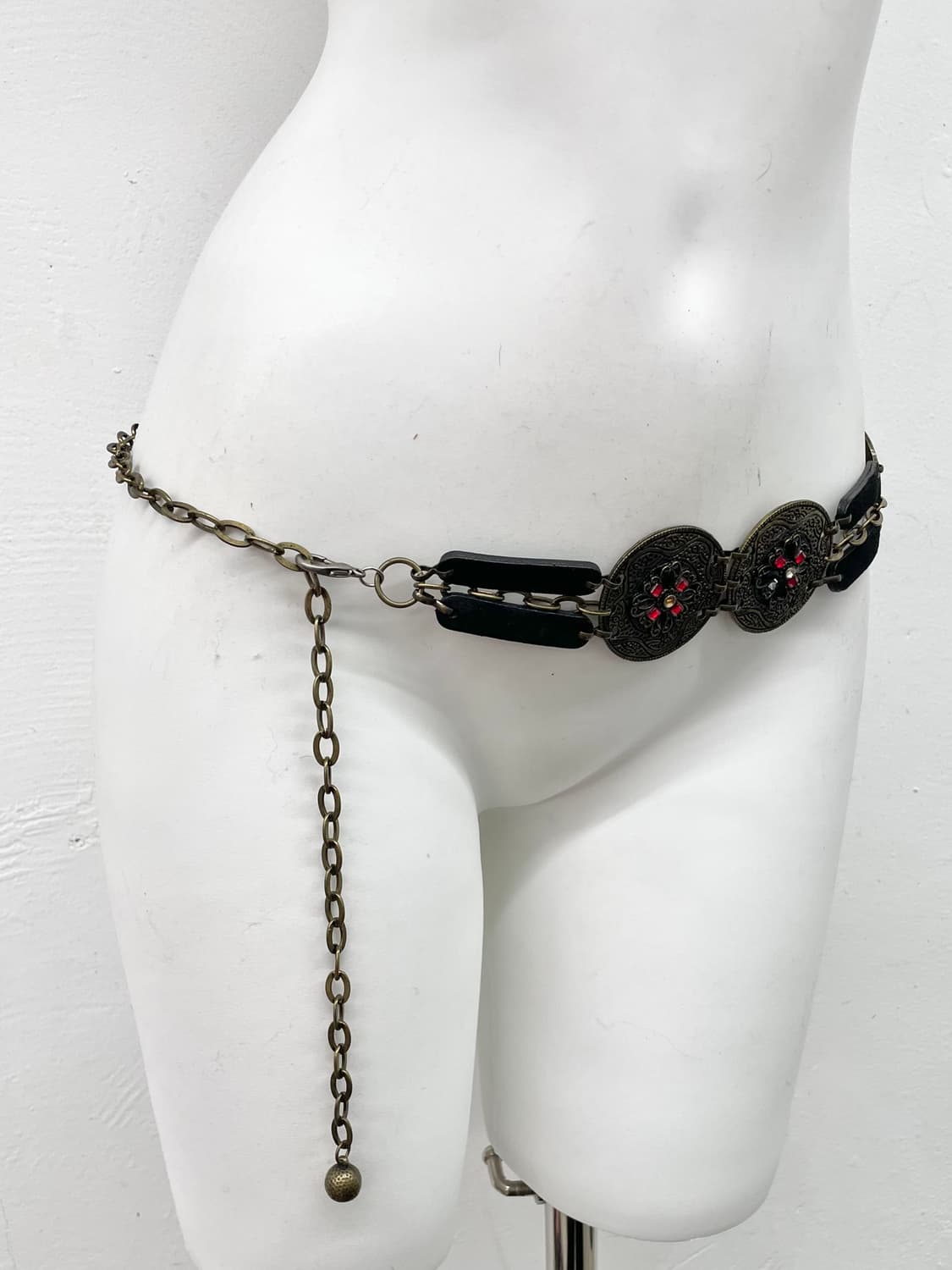 오리엔탈 절개 큐빅 체인 벨트 상품이미지3