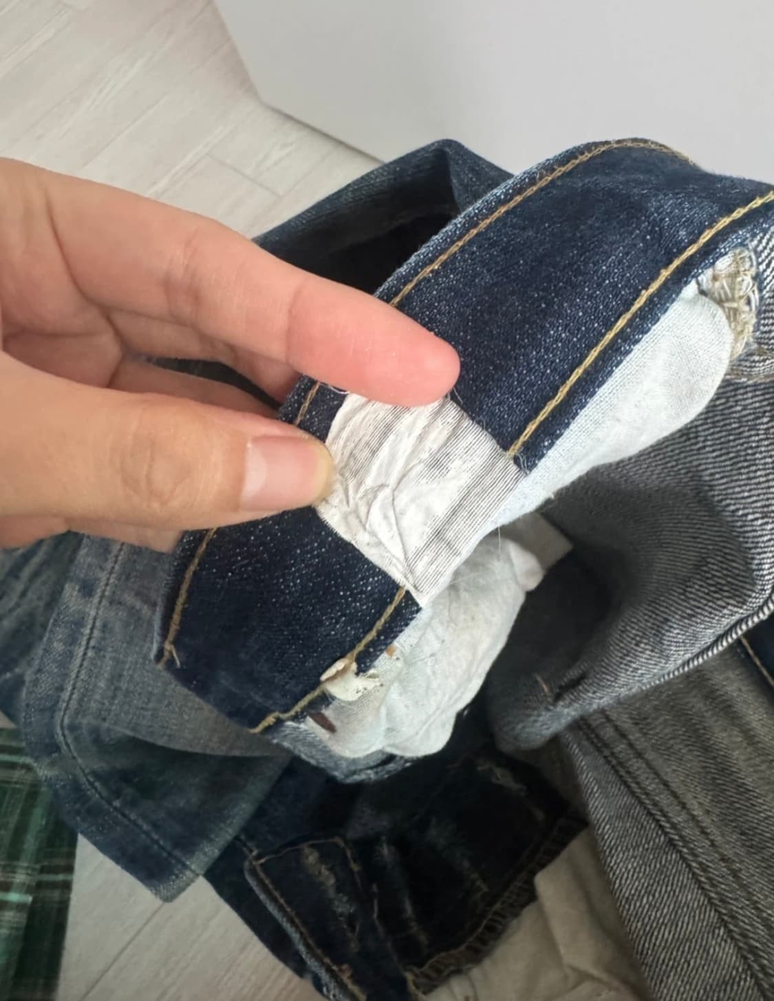 90s 리바이스 501 xx 워싱 인디고 셀비지 데님 팬츠 허리 31 상품이미지9