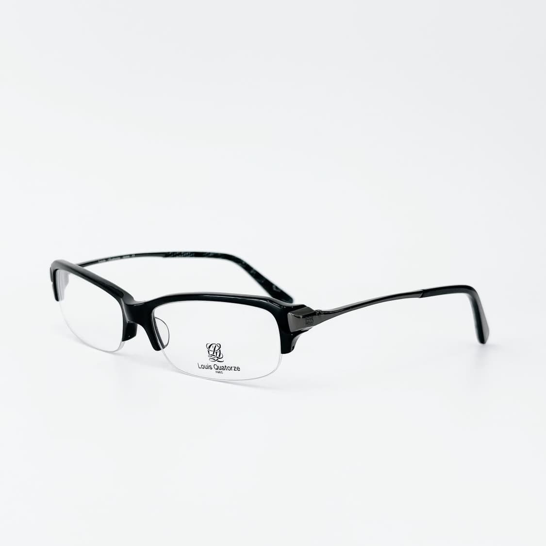 Louis Quatorze 블랙 뿔테 반무테 안경 상품이미지2