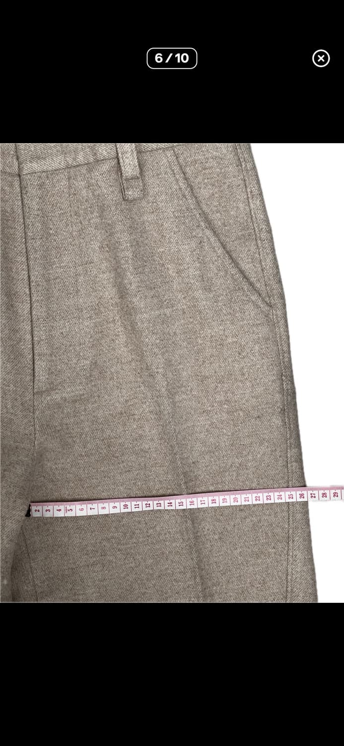 [샘플] [S] STU 웨이브 라인 울 슬랙스 페일 라이트 핑크 상품이미지7