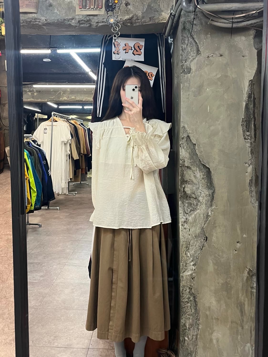 빈티지 프릴 블라우스 베이지 #csz3748 상품이미지2