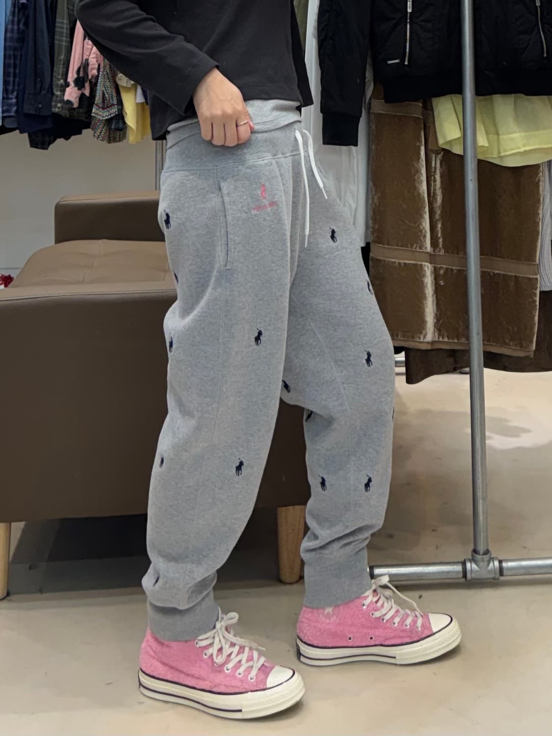 폴로 랄프로렌 핑크 포니 플리스 조거 팬츠 상품이미지7