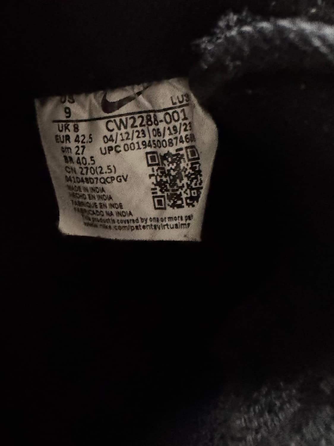 나이키 에어포스 1 '07 로우 트리플블랙 270 상품이미지8