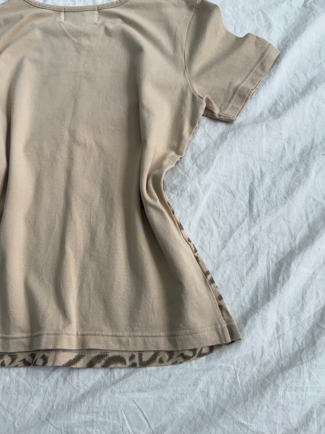 Y2k 갸루 호피 반팔탑 상품이미지6