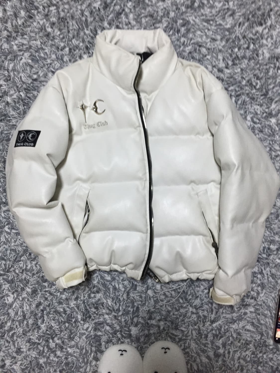 떠그클럽 패딩 화이트1사이즈 상품이미지2