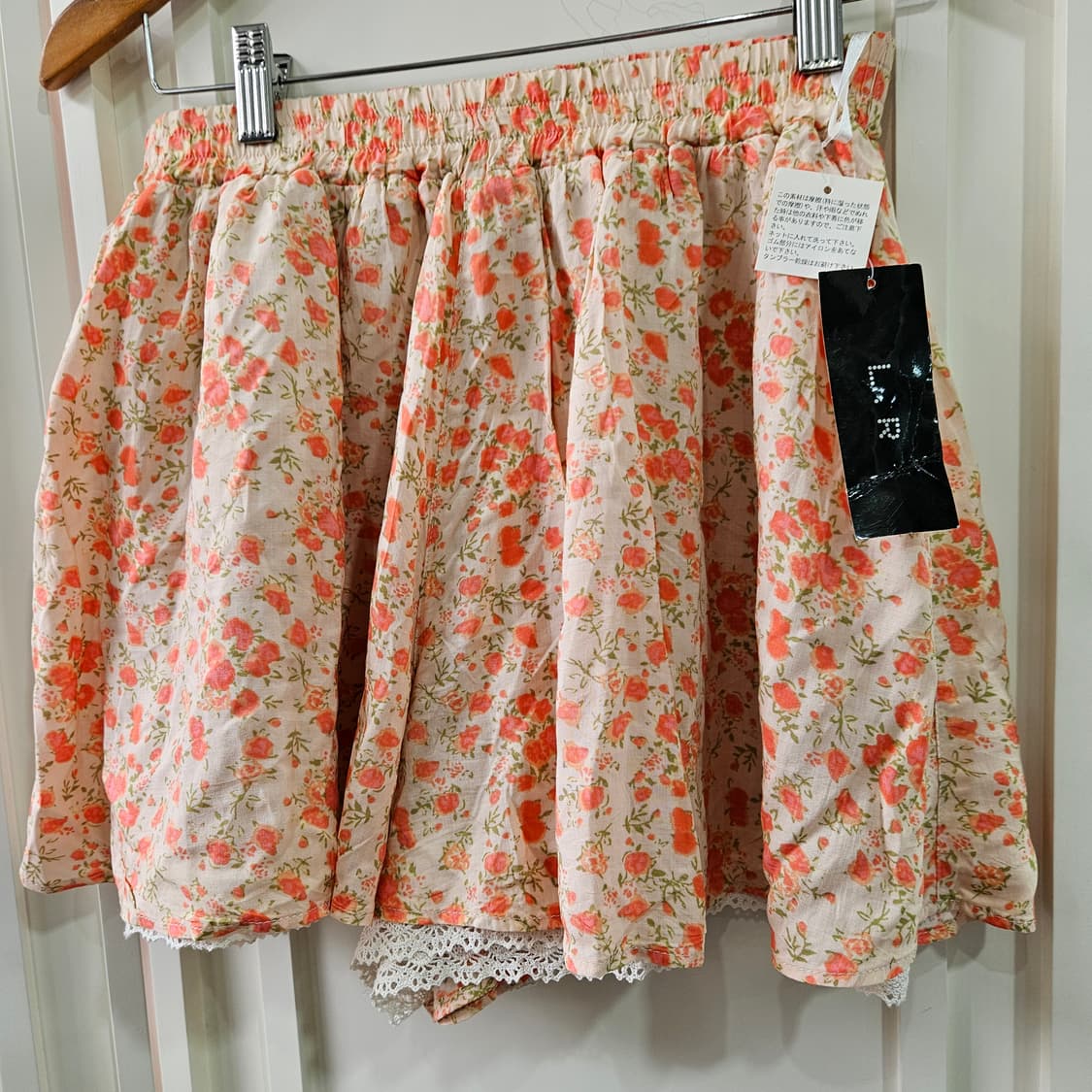 플라워 패턴 레이스 반바지 상품이미지5