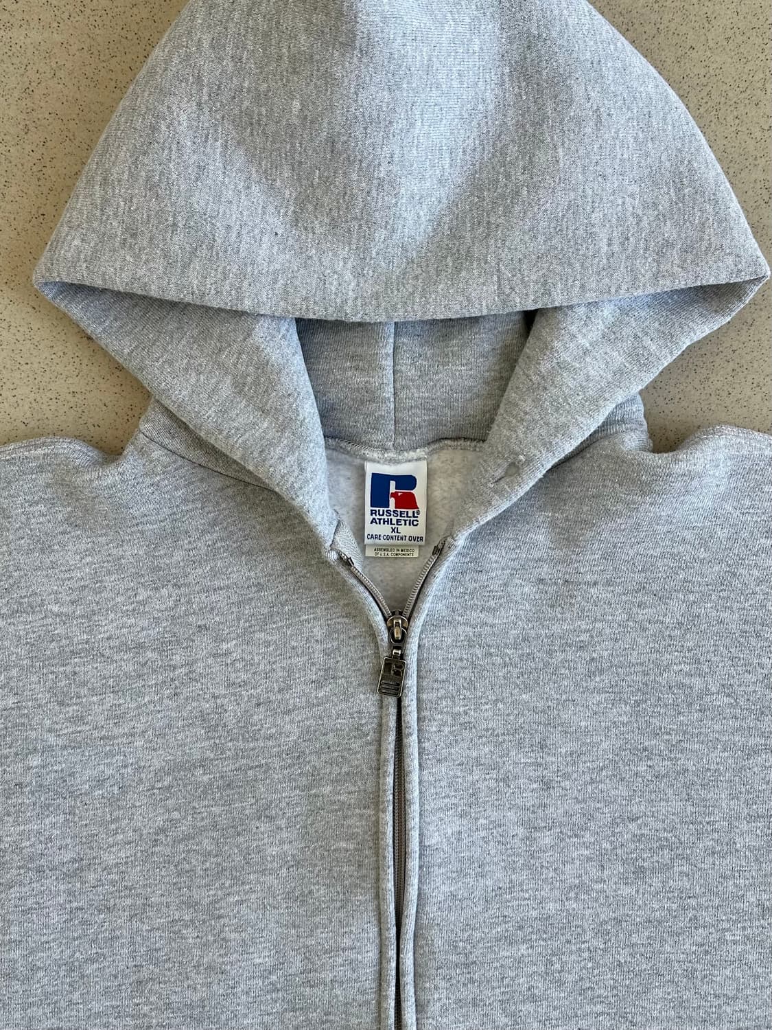 90s 빈티지 러셀 후드집업 그레이 XL 상품이미지6