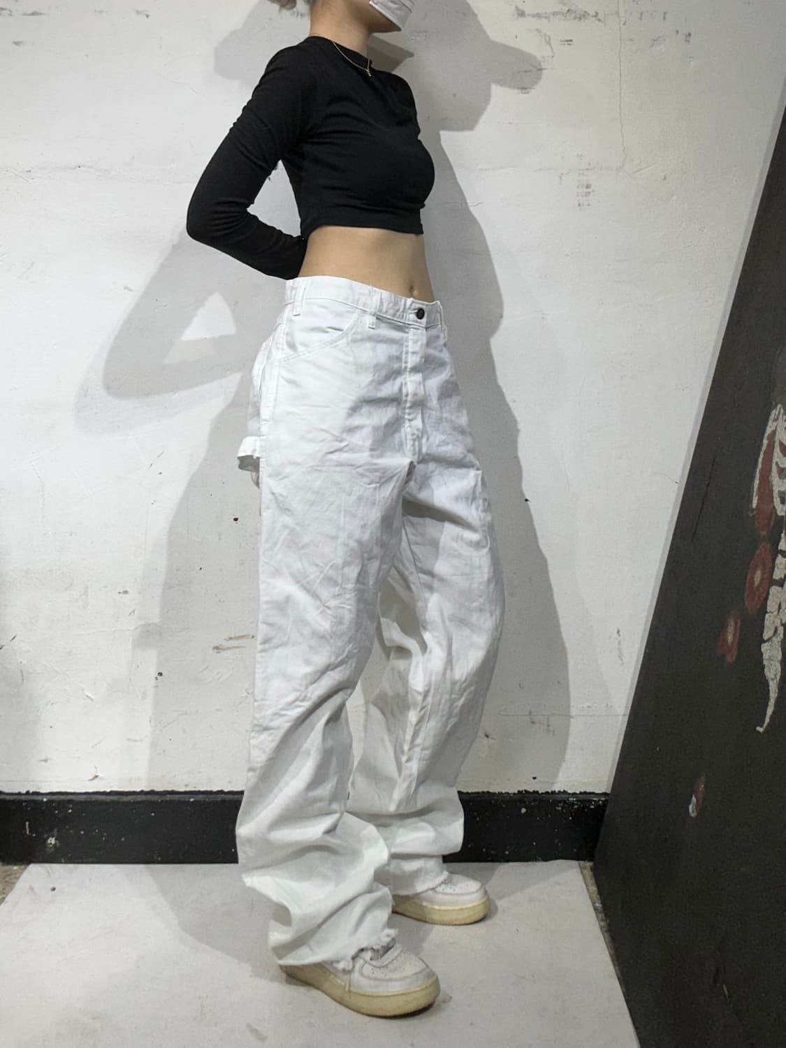 디키즈 화이트 카펜터 와이드 대대장 워크 팬츠  상품이미지1