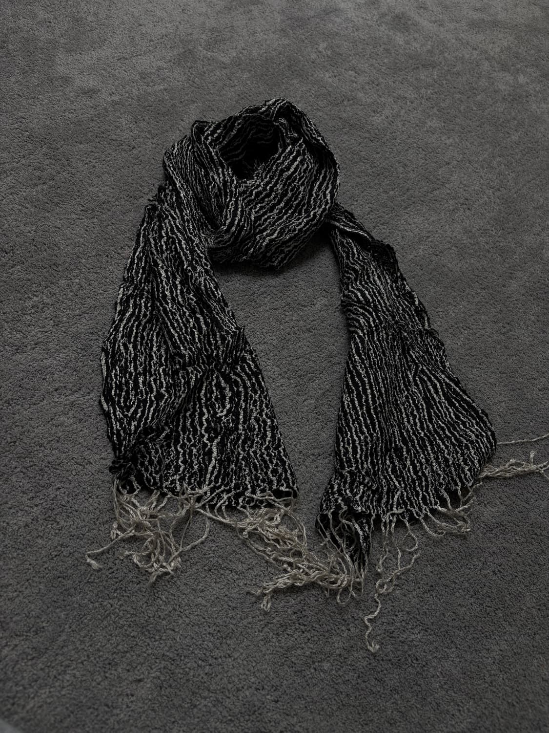 Vintage v-kei punk mood flannel scarf 상품이미지3