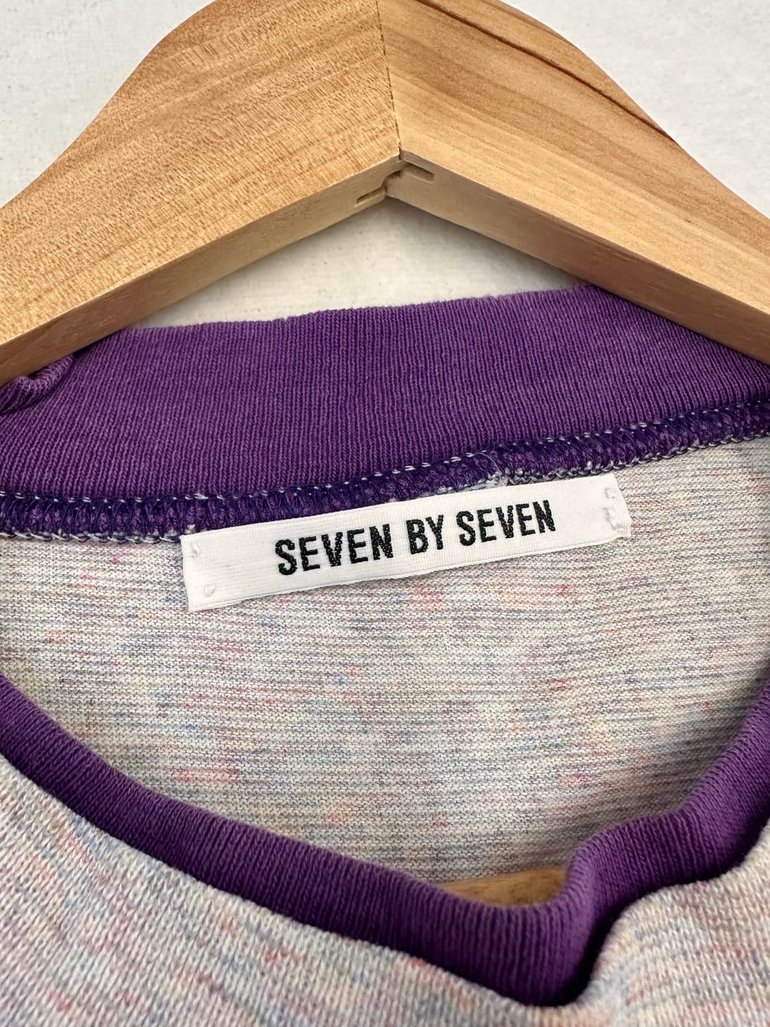 (F)SEVEN BY SEVEN 자수 패치 레이어드 반팔 상품이미지2