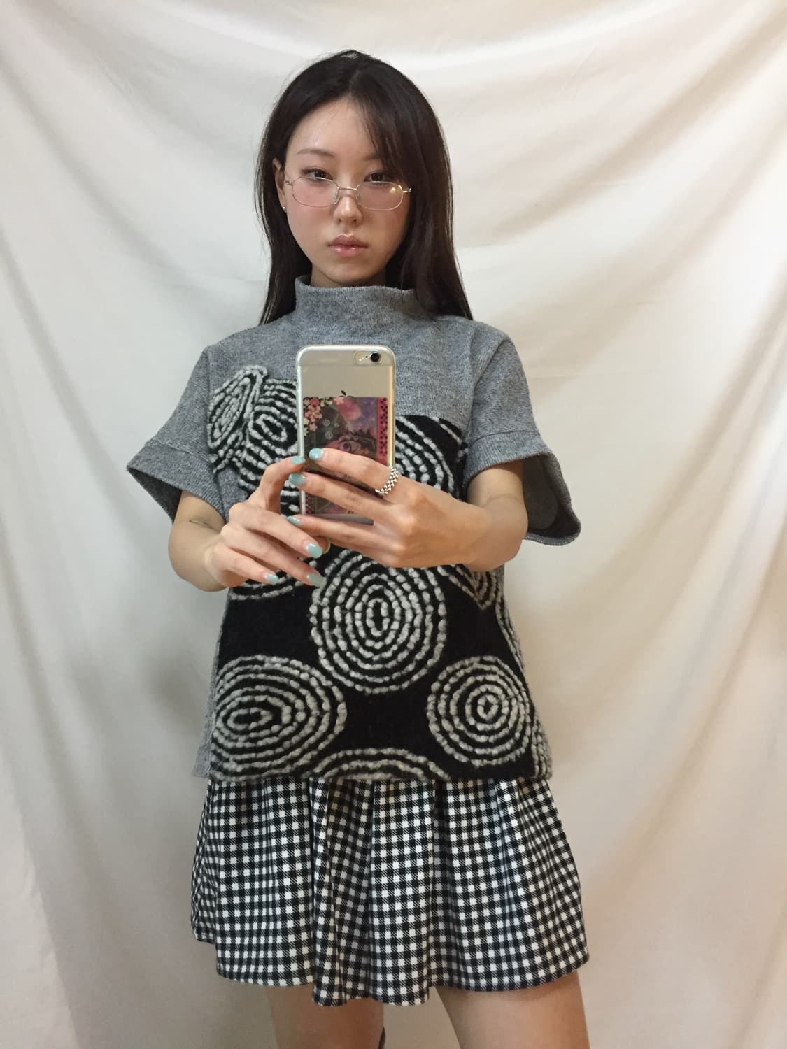 반팔 니트 탑 상품이미지1